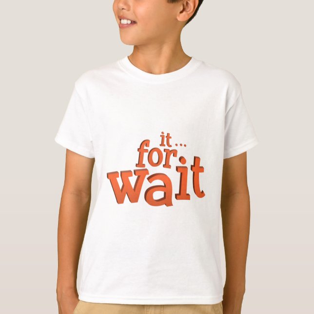 Camiseta Esperar la cita de texto (Anverso)