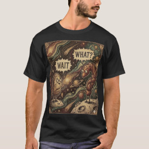 Camiseta ¿Esperar qué? Pan en el espacio cómic surrealista 