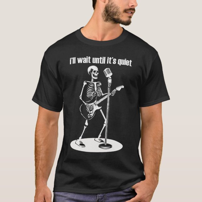 Camiseta Esperaré a que sea una guitarra de esqueleto diver (Anverso)