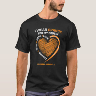 Camiseta Espero Llevar Un Naranja Para Mi Primo Leukemia Aw