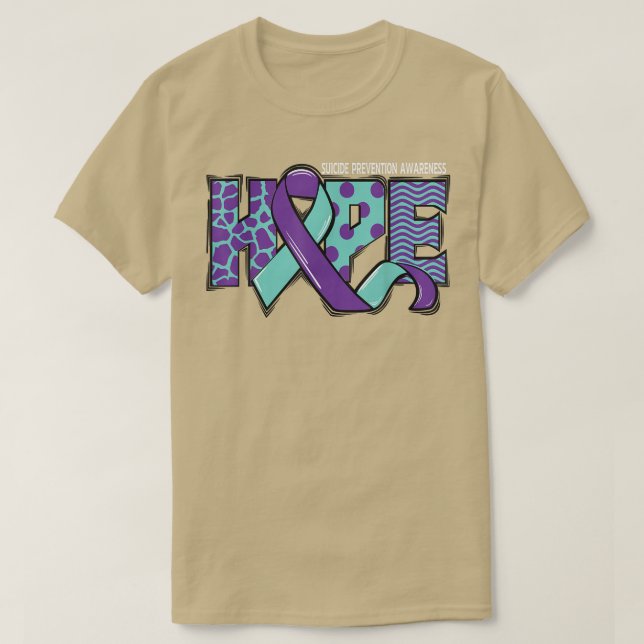 Camiseta Espero que la prevención del suicidio tome concien (Diseño del anverso)