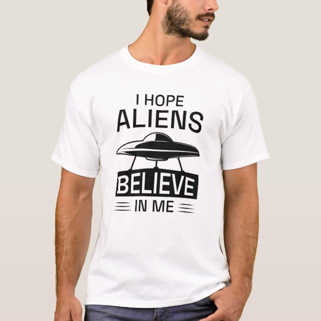 Camiseta Espero que los extranjeros crean en mí (Anverso)