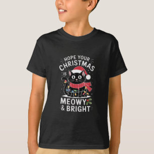 Camiseta Espero Que Tu Navidad Sea Feliz y Brillante Gato N