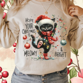 Camiseta Espero que tus Navidades sean un gato malhumorado