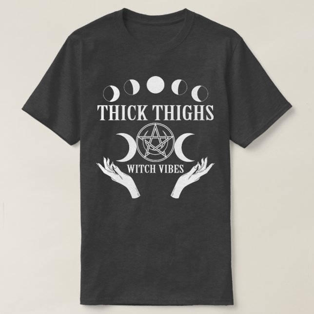 Camiseta Espesos gruesos Vibes de bruja Halloween 6 (Diseño del anverso)