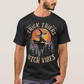 Camiseta Espesos gruesos Vibes De Brujas Tocaban Disfraz De