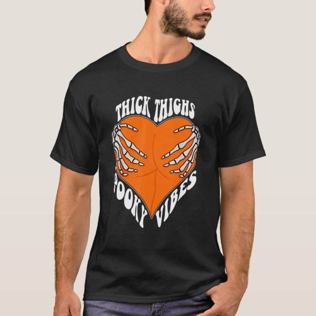 Camiseta Espesos Gruesos Vibes Sombrío Corazón Skeleton Man (Anverso)