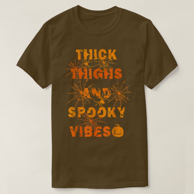 Camiseta Espesos Y Espectaculares Vibes Noche De Halloween (Diseño del anverso)