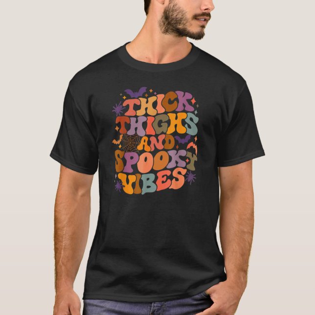 Camiseta Espesos Y Espectaculares Vibes Retro Halloween (Anverso)
