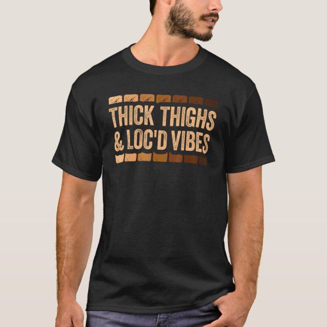 Camiseta Espesos Y Gusanos De Loc D Para Orgullo Negro (Anverso)