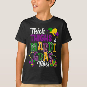 Camiseta Espesos Y Vibes Mardi Gras Disfraces P