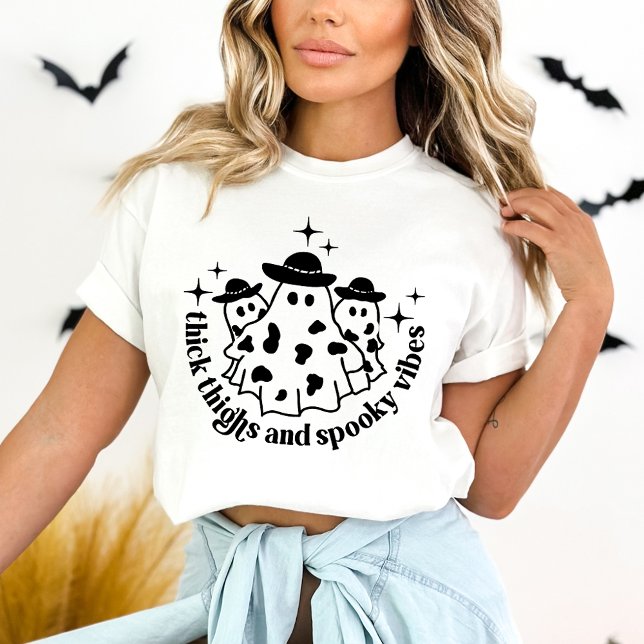 Camiseta Espesos y vibraciones estremecedoras Halloween (Subido por el creador)