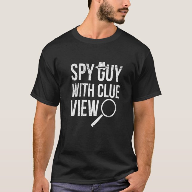 Camiseta Espía Con Punto De Vista De Pista Para Una Investi (Anverso)