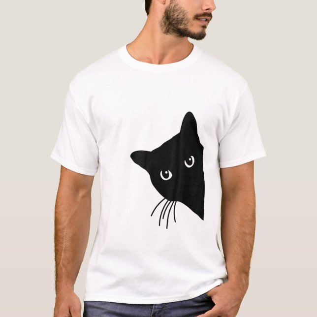 Camiseta Espía De Gato Negro Cuerdo Alrededor Del Kitte De  (Anverso)