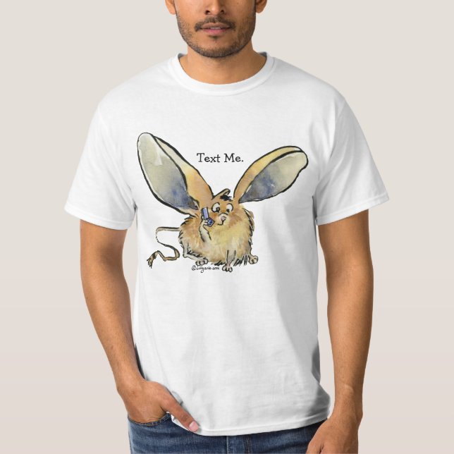 Camiseta espigada larga de Jerboa del dibujo (Anverso)