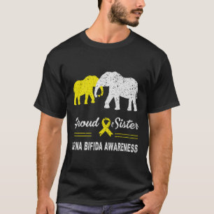 Camiseta Espina Bifida Conciencia Célebre Elefante Siste Am