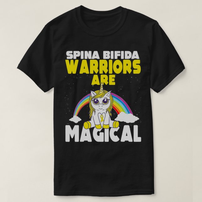 Camiseta Espina Bifida Conciencia Cinta amarilla Cuta mágic (Diseño del anverso)