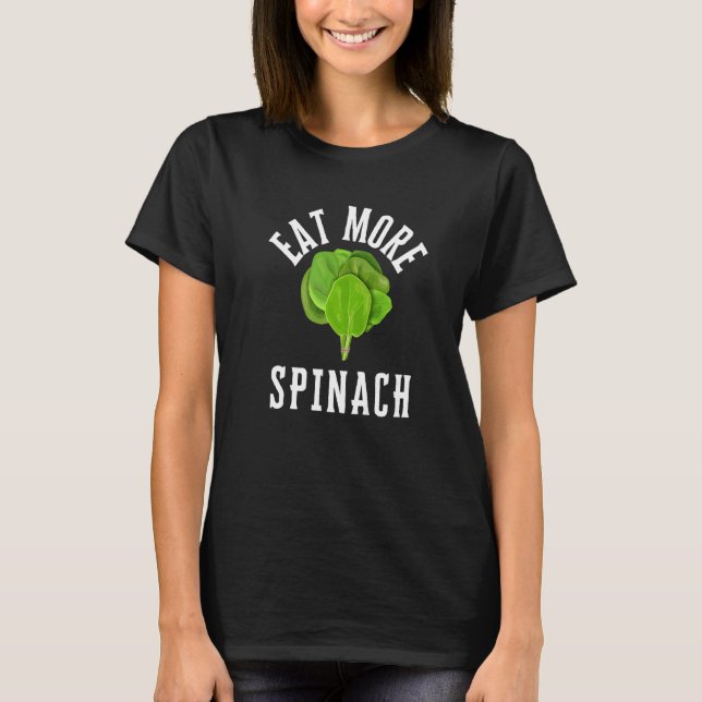 Camiseta Espinacas Orgánicas Del Bebé Y Vegetariano De Kale (Anverso)