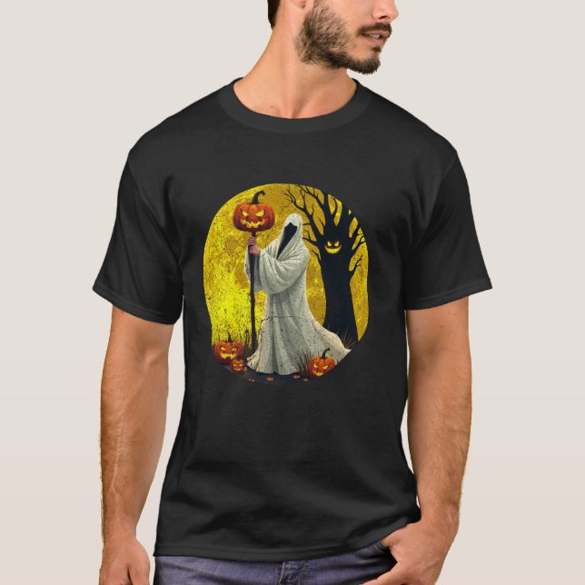 Camiseta Espinosa muerte fantasma Halloween Luna Jack o Lan (Anverso)