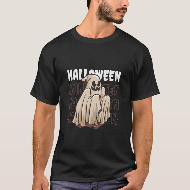 Camiseta Espinoso fantasma de Halloween (Anverso)