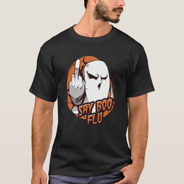 Camiseta Espinoso fantasma de Halloween dice Boo Gripe Hall (Anverso)