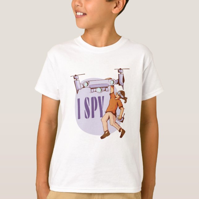 Camiseta Espío para pilotos de drones y niños drones (Anverso)