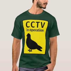 Camiseta Espionaje de pichón de cámara de seguridad CCTV