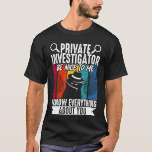Camiseta Espionaje Secreto Privado Ojo Crimescene Investiga