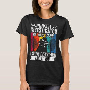 Camiseta Espionaje Secreto Privado Ojo Crimescene Investiga