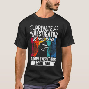 Camiseta Espionaje Secreto Privado Ojo Crimescene Investiga