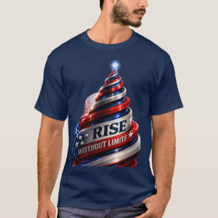 Camiseta Espiral 3D Patriótica Sin Límites de Ascenso – Roj