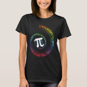 Camiseta Espiral Arcoiris Nerd Math Geek Matematicista Pi D