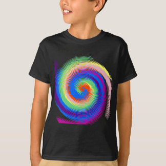 Camiseta espiral colorido