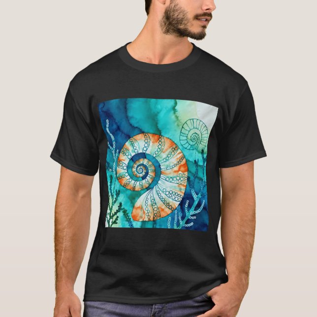 Camiseta Espiral de ensueño de lo profundo (Anverso)