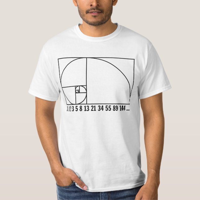 Camiseta Espiral de Fibonacci - Secuencia de números 1 (Anverso)
