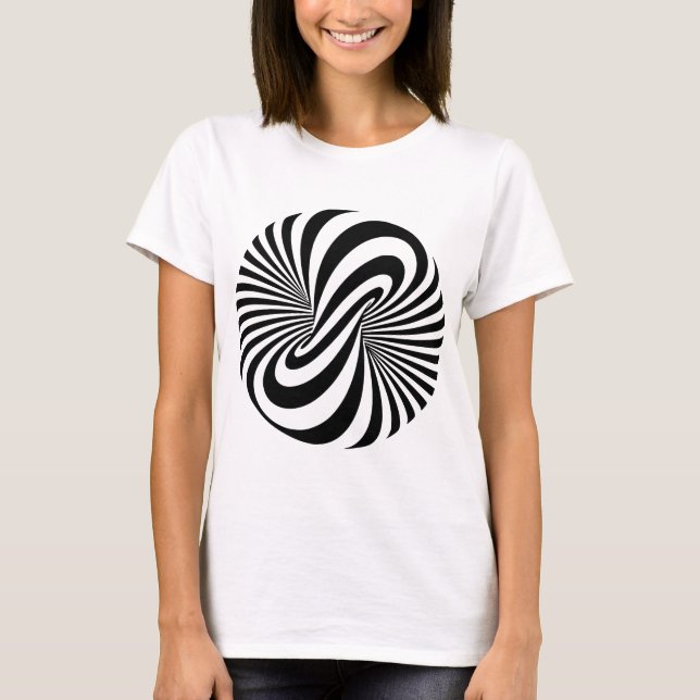 Camiseta Espiral de la ilusión óptica 3D (Anverso)