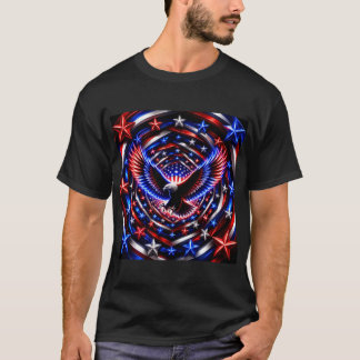 Camiseta Espiral de la Visión Americana – Águila Patriótica