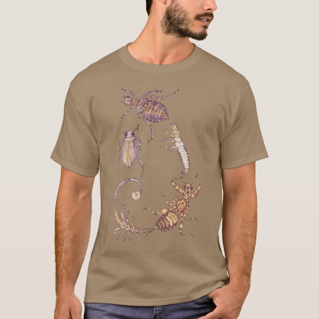Camiseta Espiral de manchas de agua dulce Fibonacci (Anverso)
