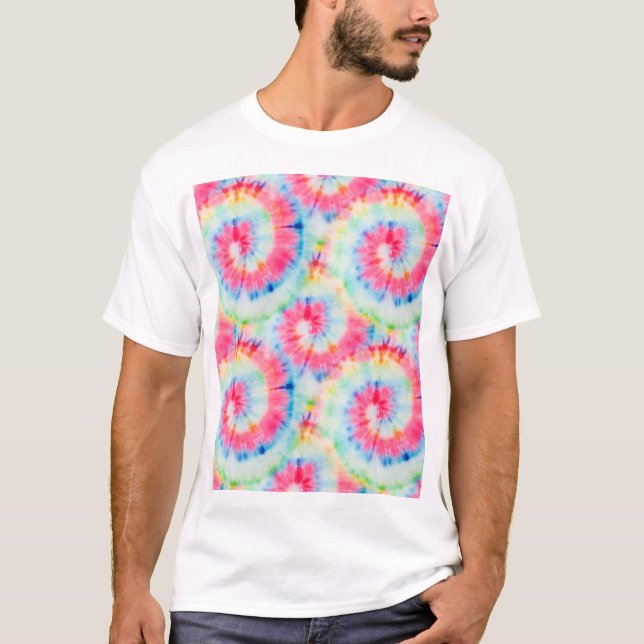 Camiseta Espiral de tinte, arte acuarela. (Anverso)