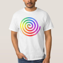 Camiseta espiral del arco iris