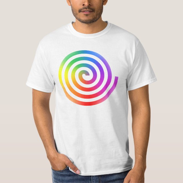 Camiseta espiral del arco iris (Anverso)
