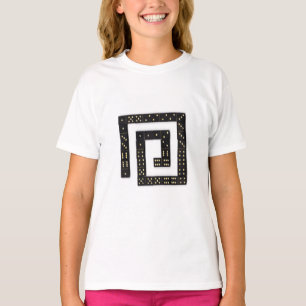 Camiseta espiral del raglán del dominó (niño)