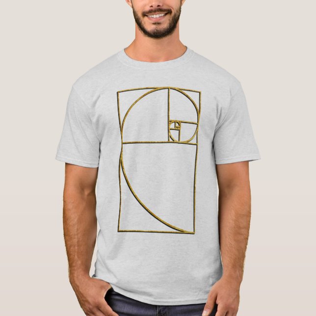 Camiseta Espiral sagrado de Fibonacci del coeficiente de (Anverso)