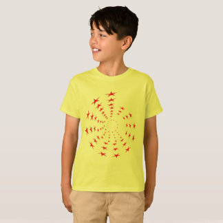 Camiseta - Espirales de estrellas rojas