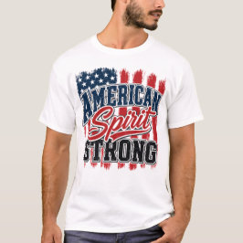 Camiseta Espíritu Americano Fuerte 4 de Julio Patriótico