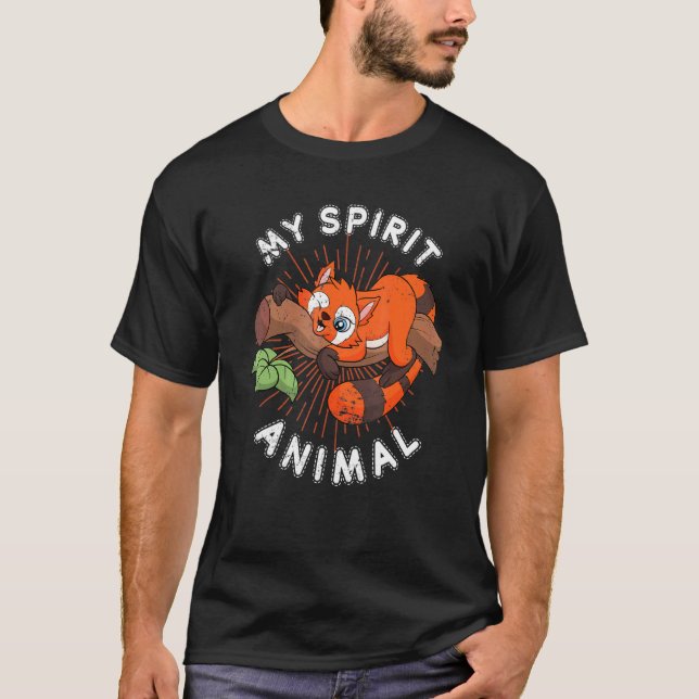Camiseta Espíritu animal animal animal vida silvestre rojo  (Anverso)