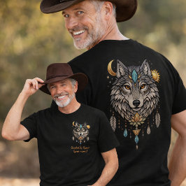 Camiseta Espíritu Animal Lobo | Tótem Lobo Boho  