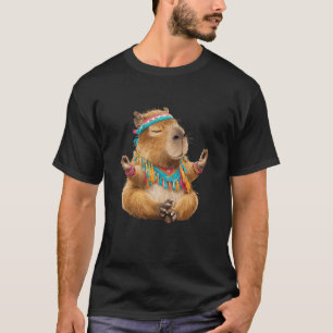 Camiseta Espíritu Boho Meditación Yoga Capybara Zen