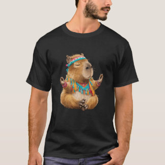 Camiseta Espíritu Boho Meditación Yoga Capybara Zen