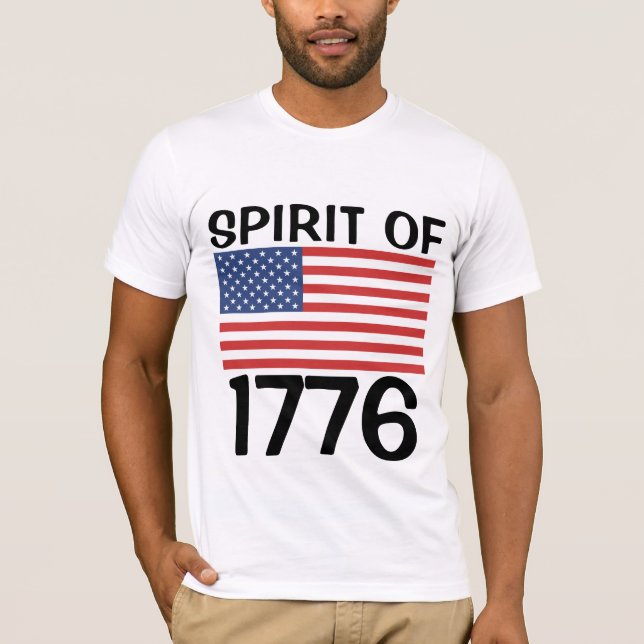 CAMISETA ESPÍRITU DE 1776 CAMISAS EN T PATRIÓTICAS (Anverso)